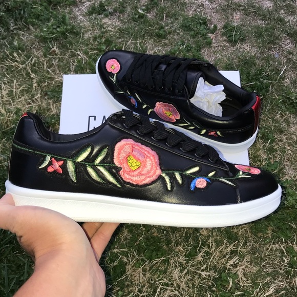 Floral Faux Leather Sneaks - Picture 2 of 8